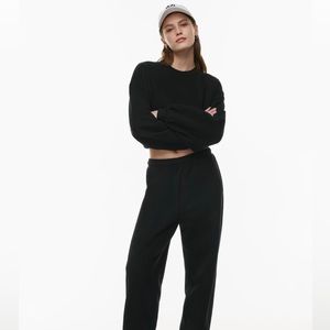 Aritzia TNA Sweatfleece Cozy Fleece Boyfriend Crew Sweatshirt Megapant sweatsuit